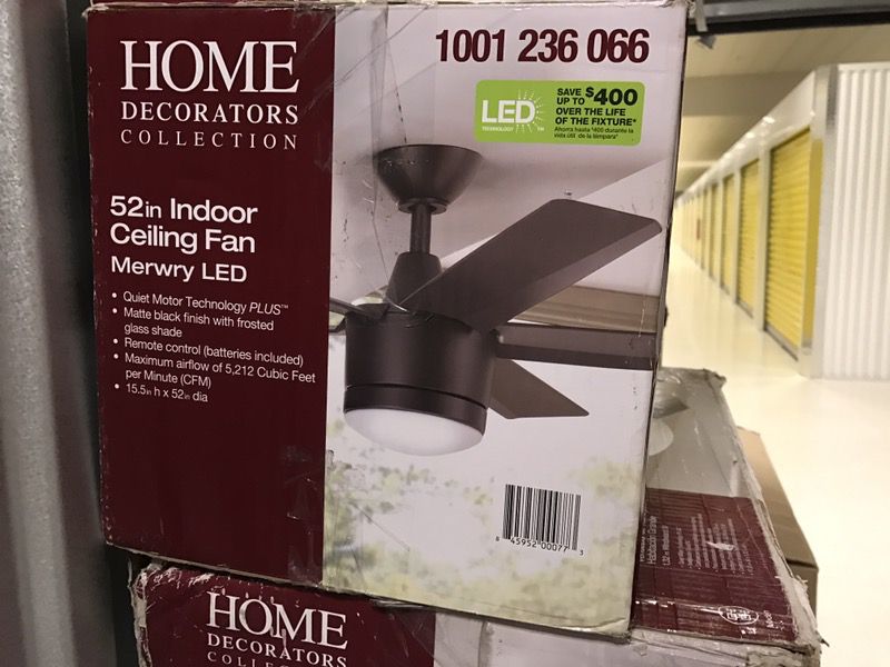 Home Decorators Collection Merwry 52 In Led Indoor Matte Black Ceiling Fan For Lilburn Ga Offerup - Home Decorators Collection Merwry Ceiling Fan Installation