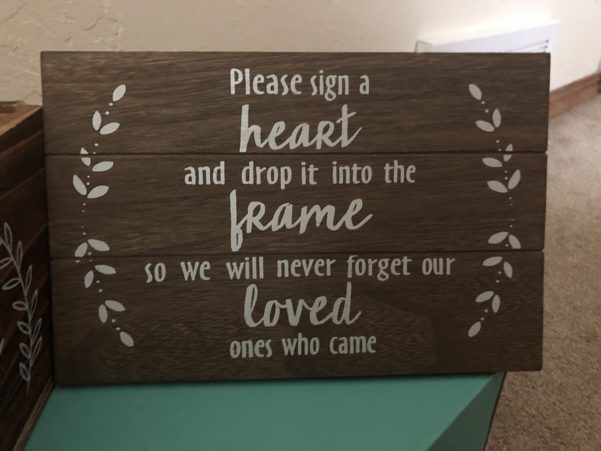 Wedding Sign And Box