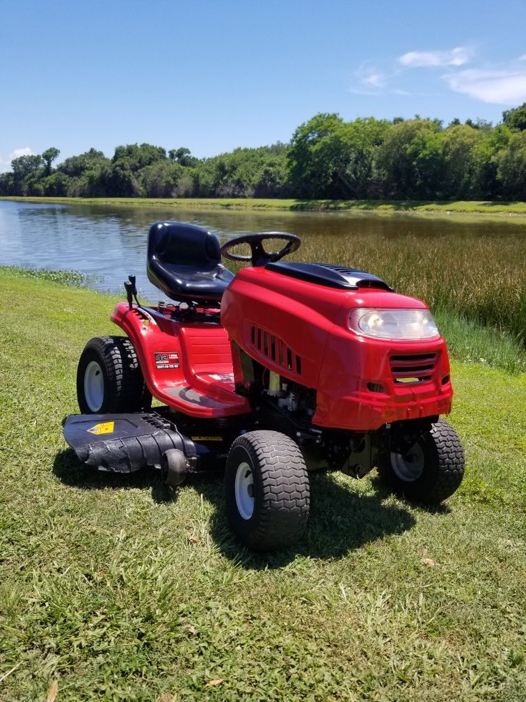 Yard Machines By Mtd Riding Lawn Mower — 439cc Powermore Premium Ohv Engine 42in Deck Almost