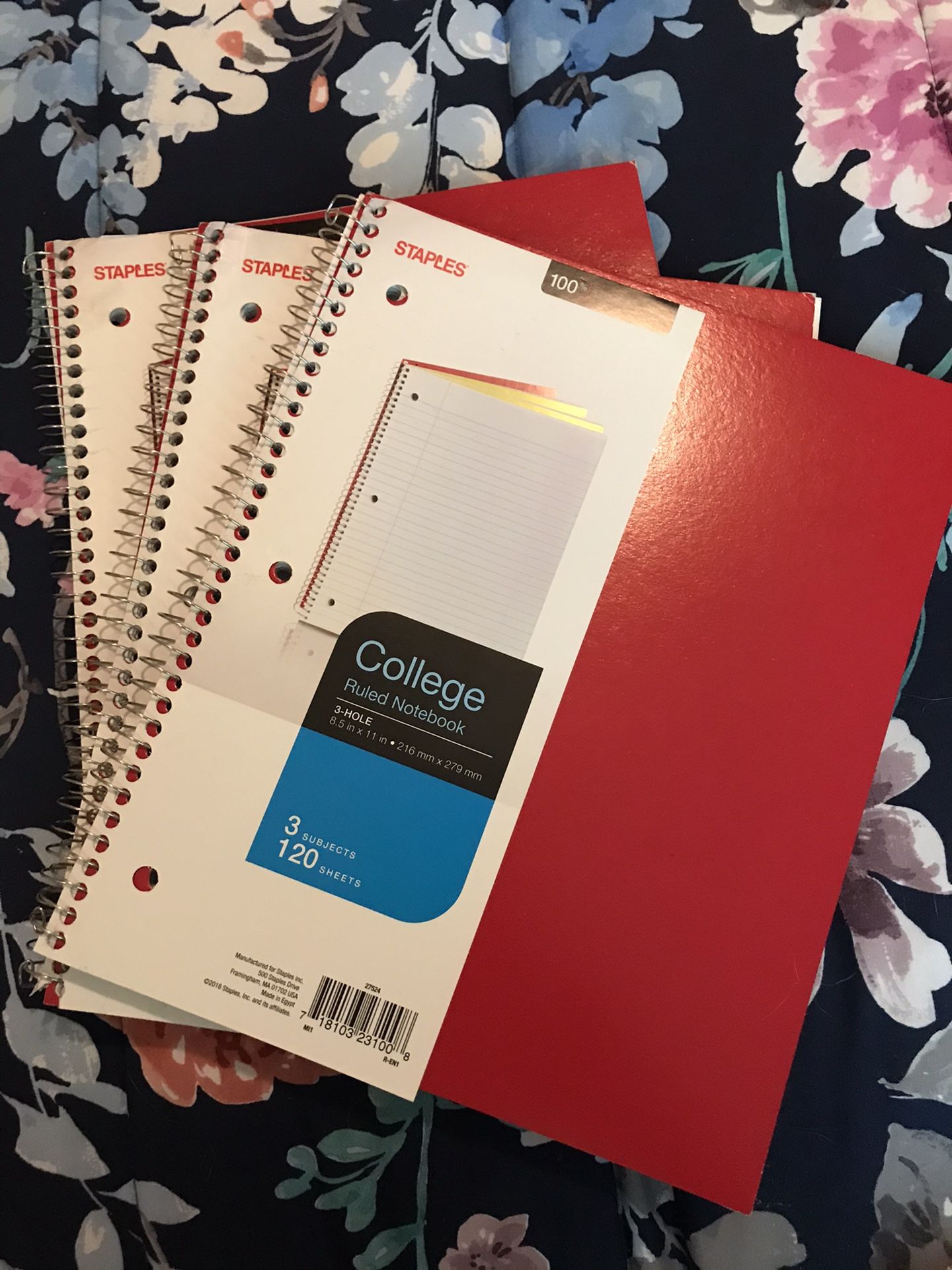 Notebook Bundle Red New Lined School Office Set