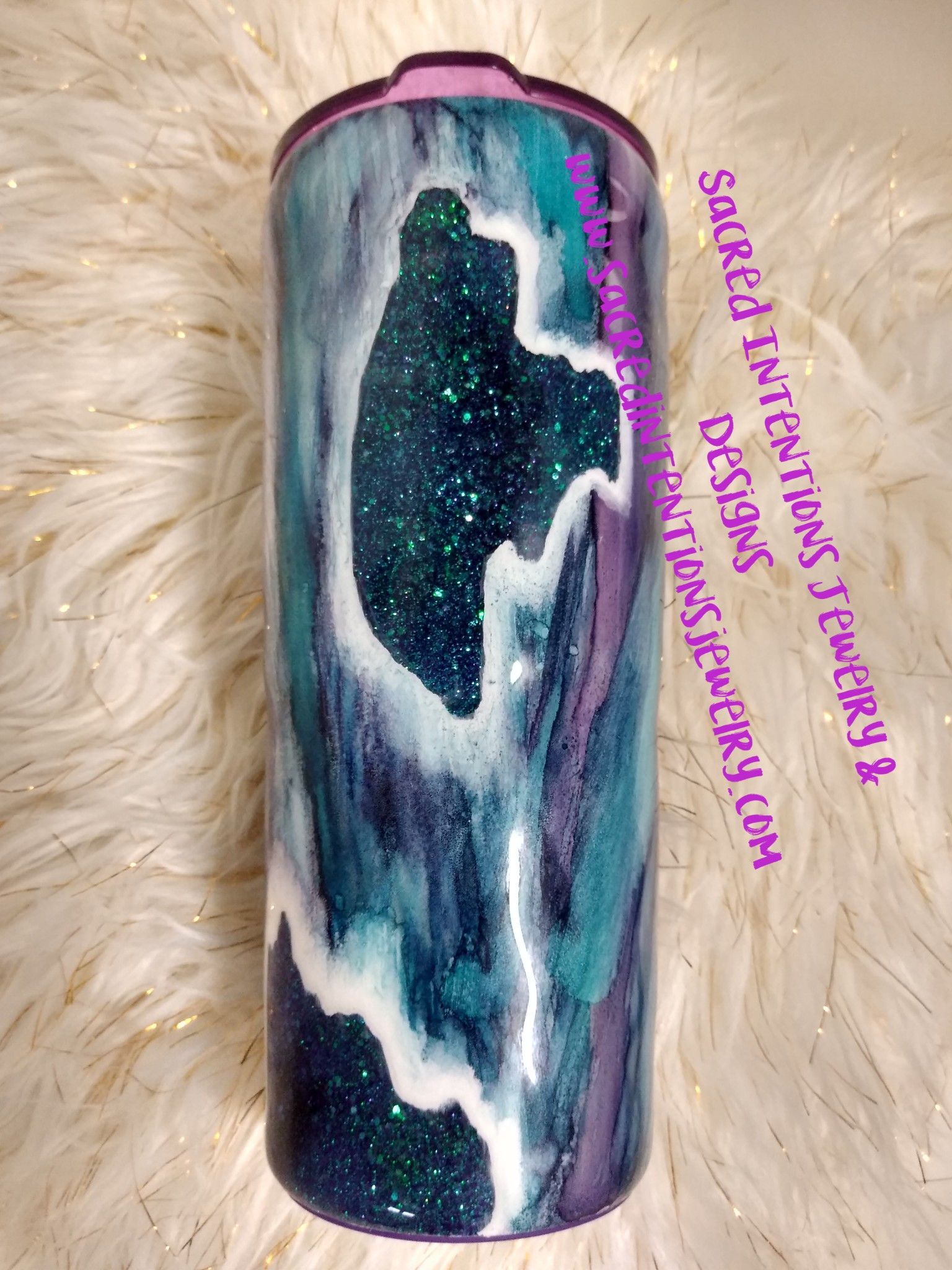 24 oz geode tumbler with straw and lid