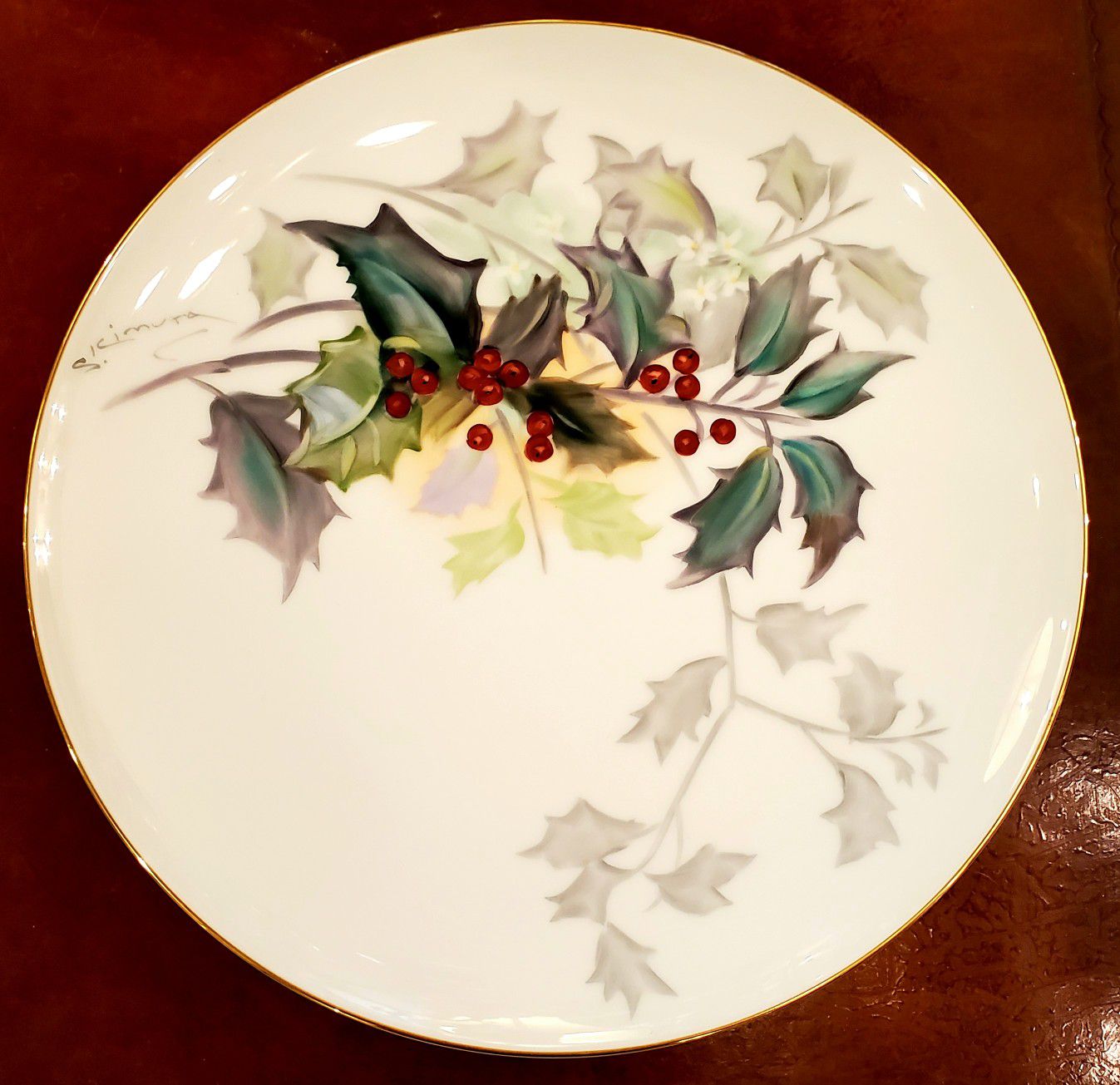 Signed Noritake Christmas Plate #80