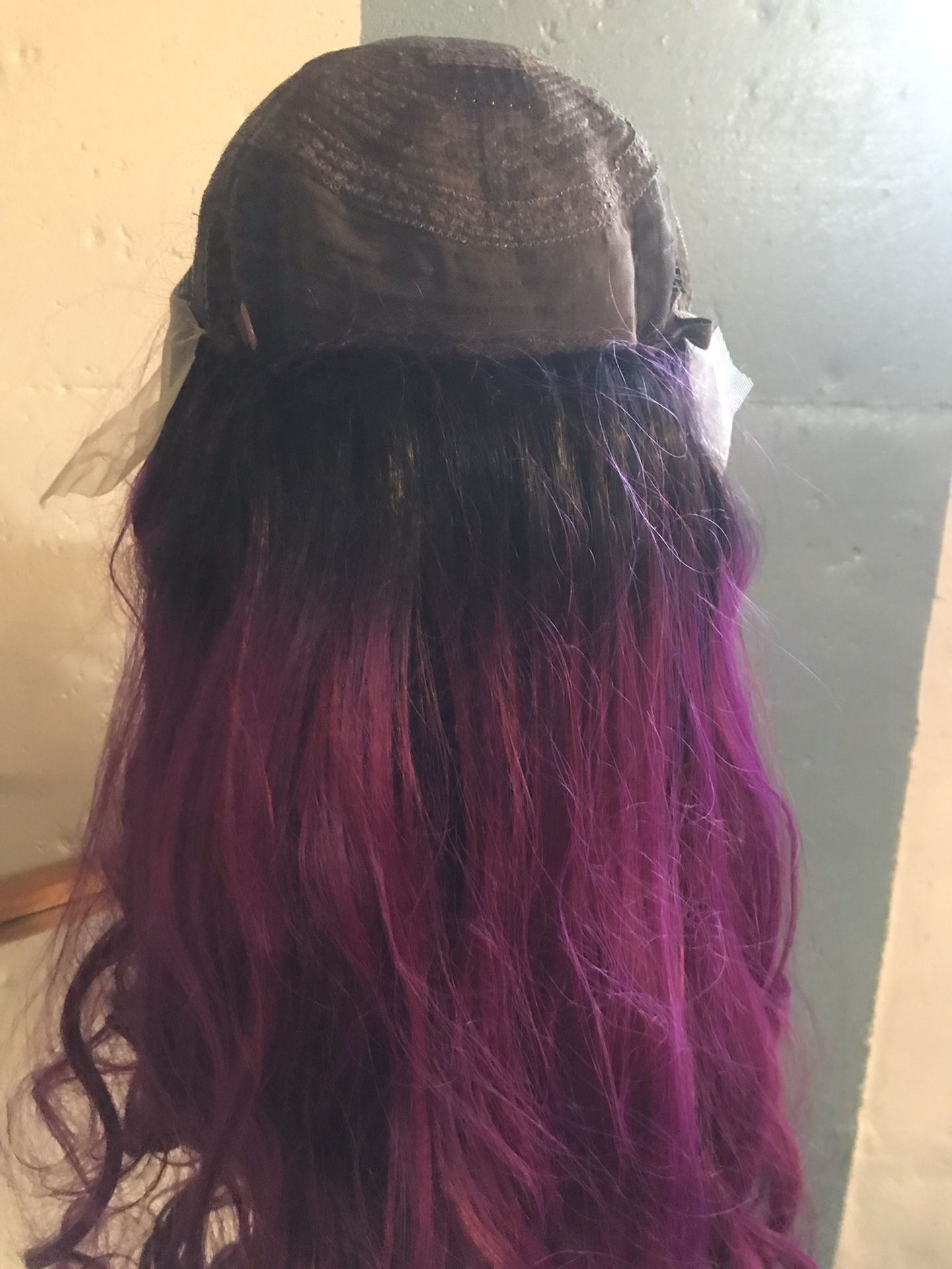 Black to Purple Ombre Full Lace Wig