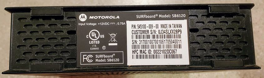 Motorola SURFboard SB6120 Cable Modem for Comcast Xfinity Thumbnail