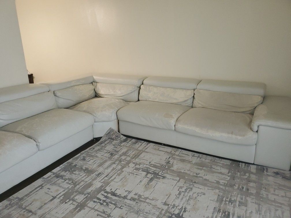 White large sectional