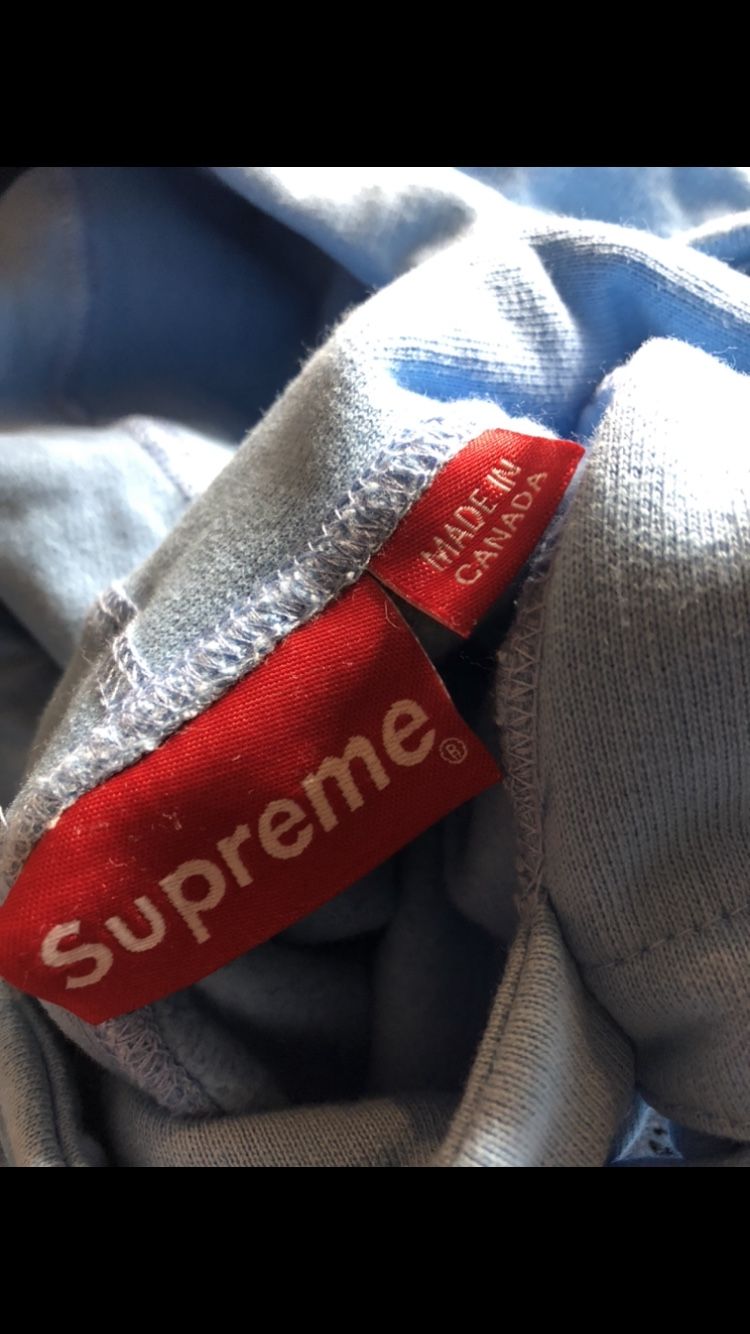 Supreme Bandana Box Logo Hoodie Size Small Light Blue