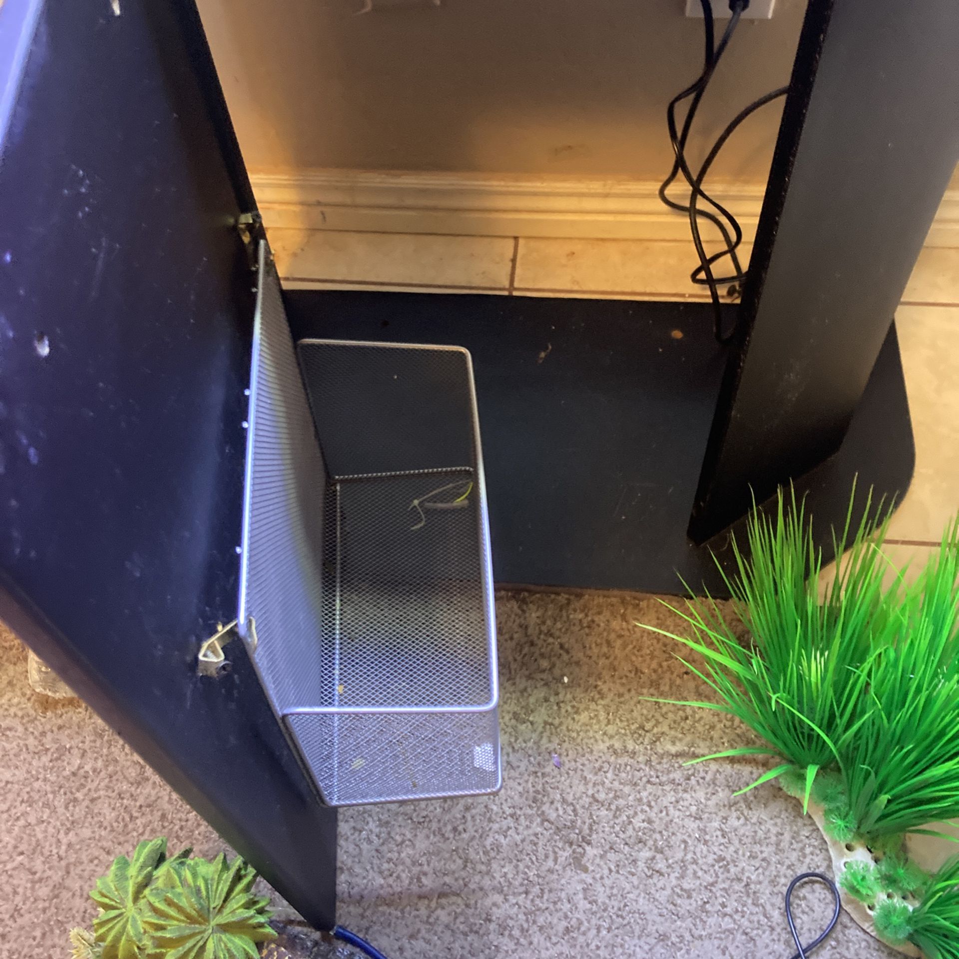 29 Gallon  Fish Aquarium  With Stand And Lots Of Needed Equipment  And Decorations 