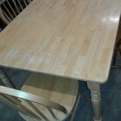 Butcher Block kitchen table and 4 Chairs  Thumbnail