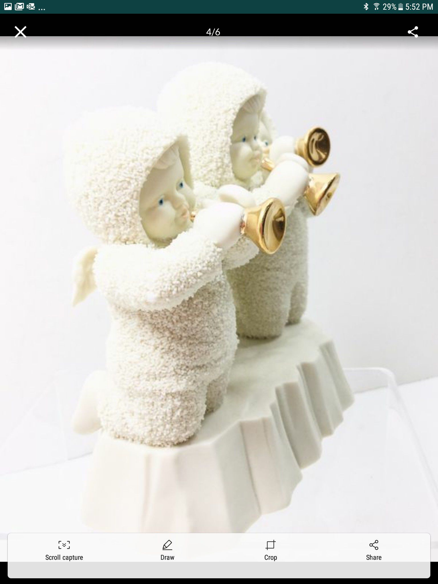 1998 Snowbabies Winter Celebration “Three Tiny Trumpeters” Figurine