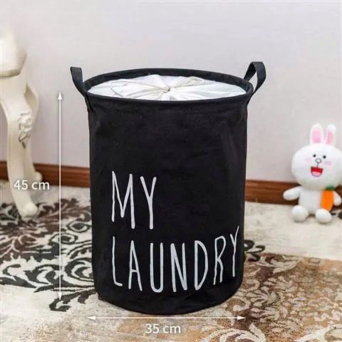 Collapsible Drawstring Closure Linen Laundry Hampers, Large Storage Basket, Toy Storage, Nursery Fabric Basket, Storage Bin, Toy Basket