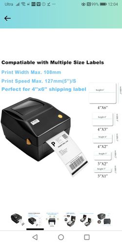 MFLABEL Label Printer, 4x6 Thermal Printer, Commercial Direct Thermal High Speed USB Port Label Maker Machine, Etsy, Ebay, Amazon Barcode Express Labe Thumbnail