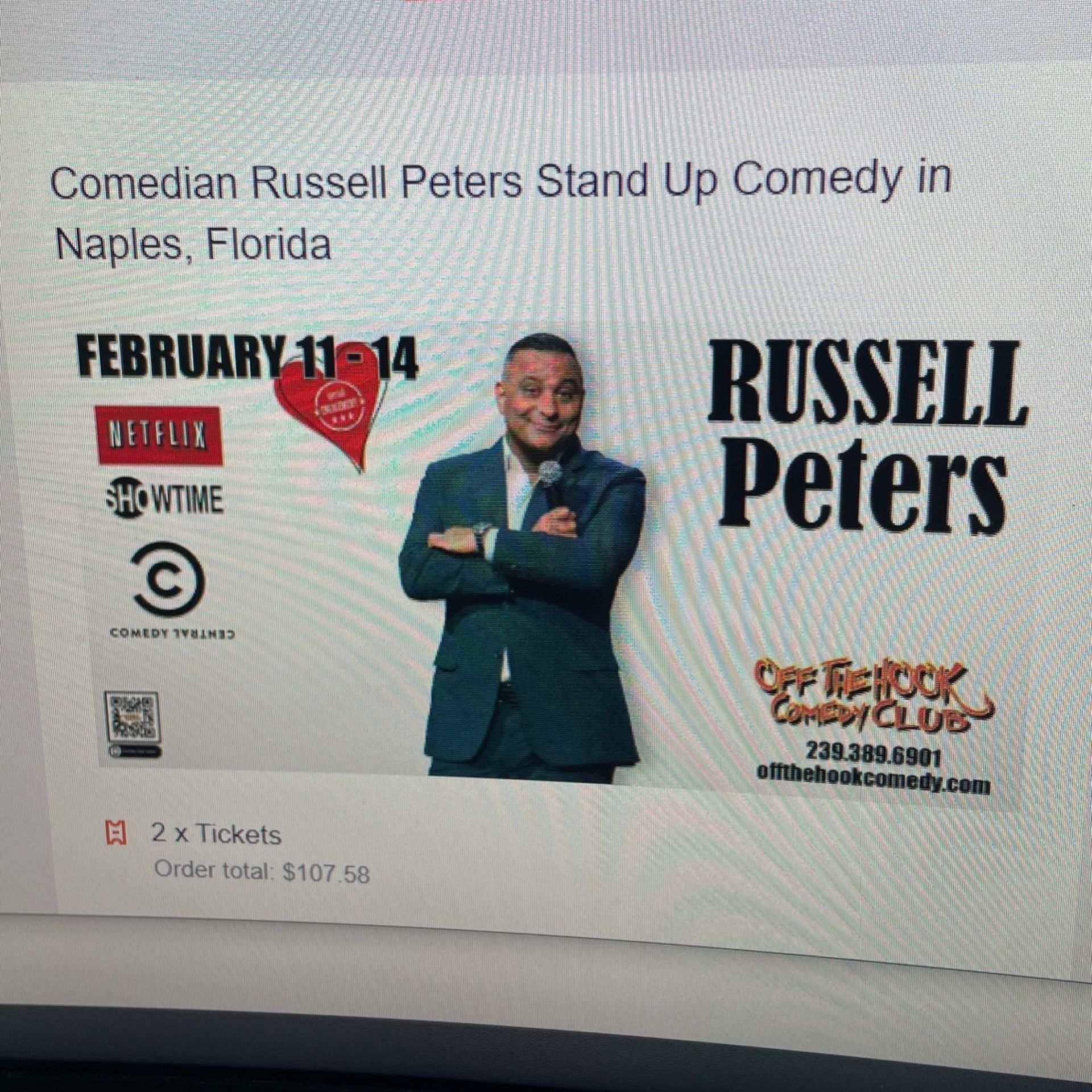 Free Tickets To Russell Peters Tonight