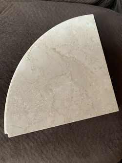 Marble tan/beige Shower Corner Shelf 8x8 Thumbnail