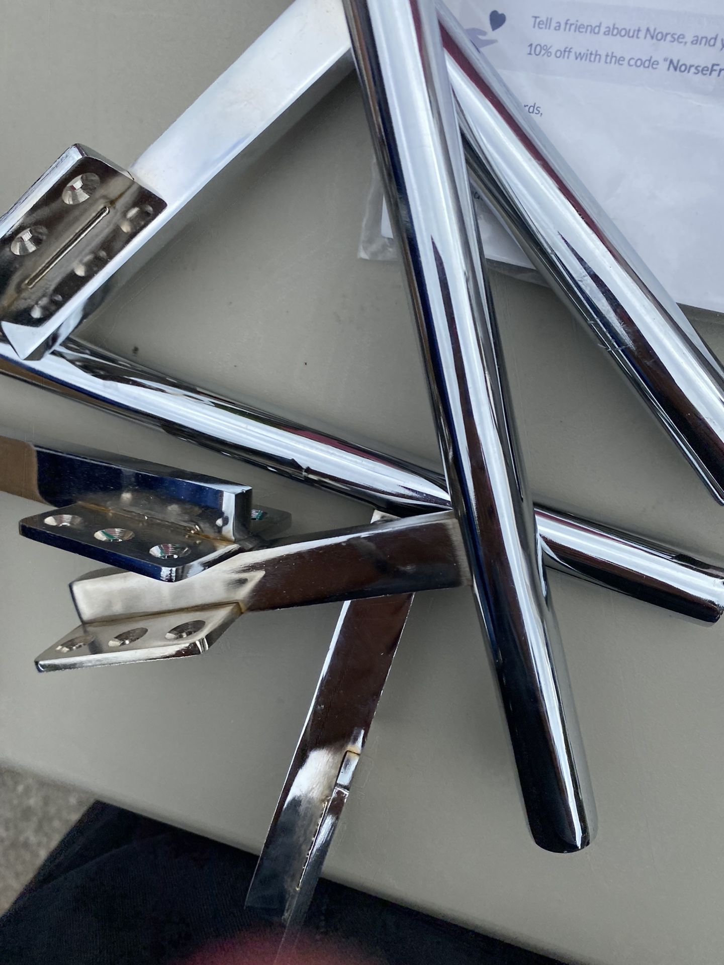 Norse Interiors Chrome Legs Set Of 4 NEW