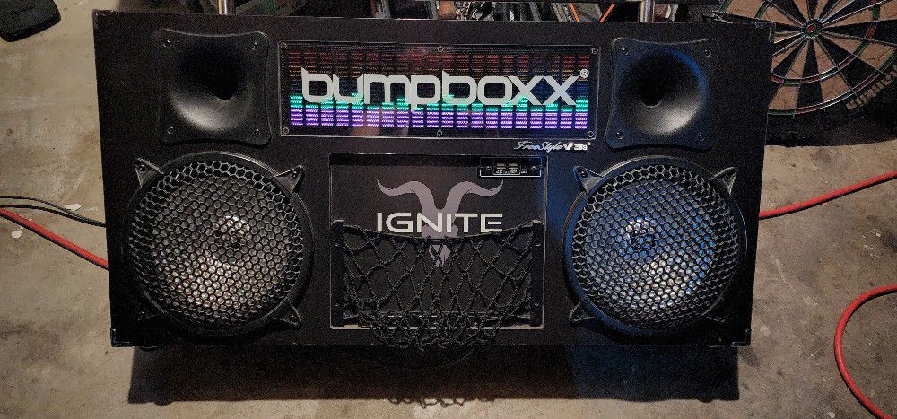 Bumpboxx 2-8" And PA Speaker. LED Equalizer Light Show Battery Bluetooth Paid 600