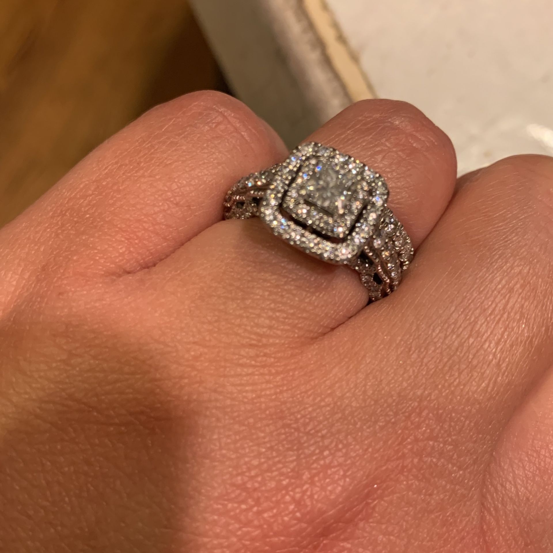 Vera Wang Love Collection Engagement AND Neil Lane wedding Band