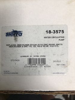 Sierra 18-3575 Marine Circulating Water Pump Thumbnail