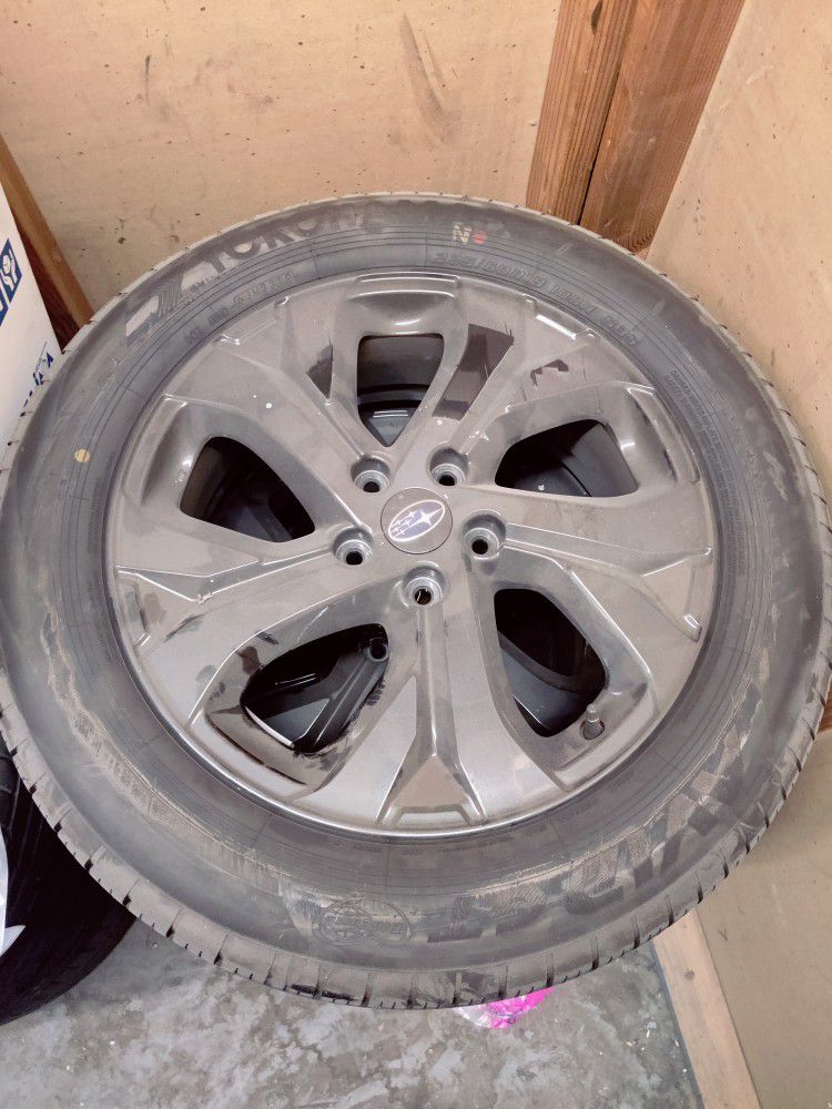 18" 2020 Subaru Outback Charcoal OEM Wheels w/ Yokohama Avid GT Tires 225/60R18