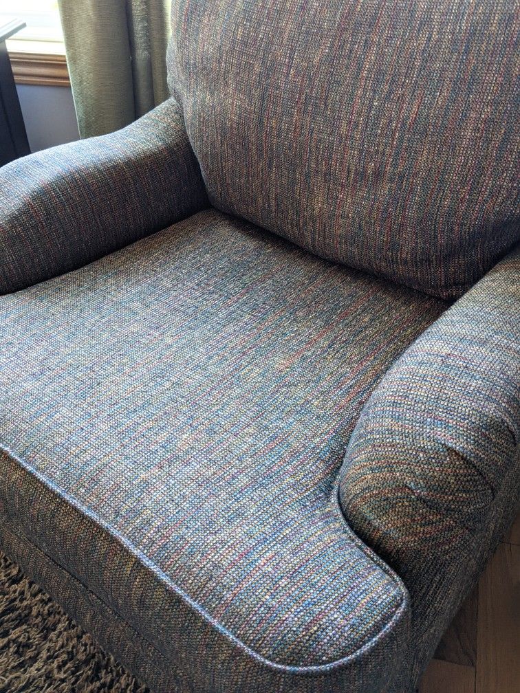 Pair Of Bassett Chairs With Matching Ottoman