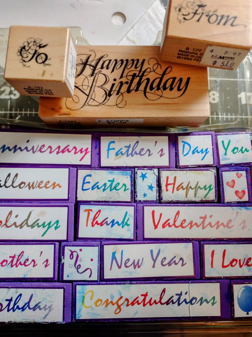 Holiday Words & Birthday Stamp  Set