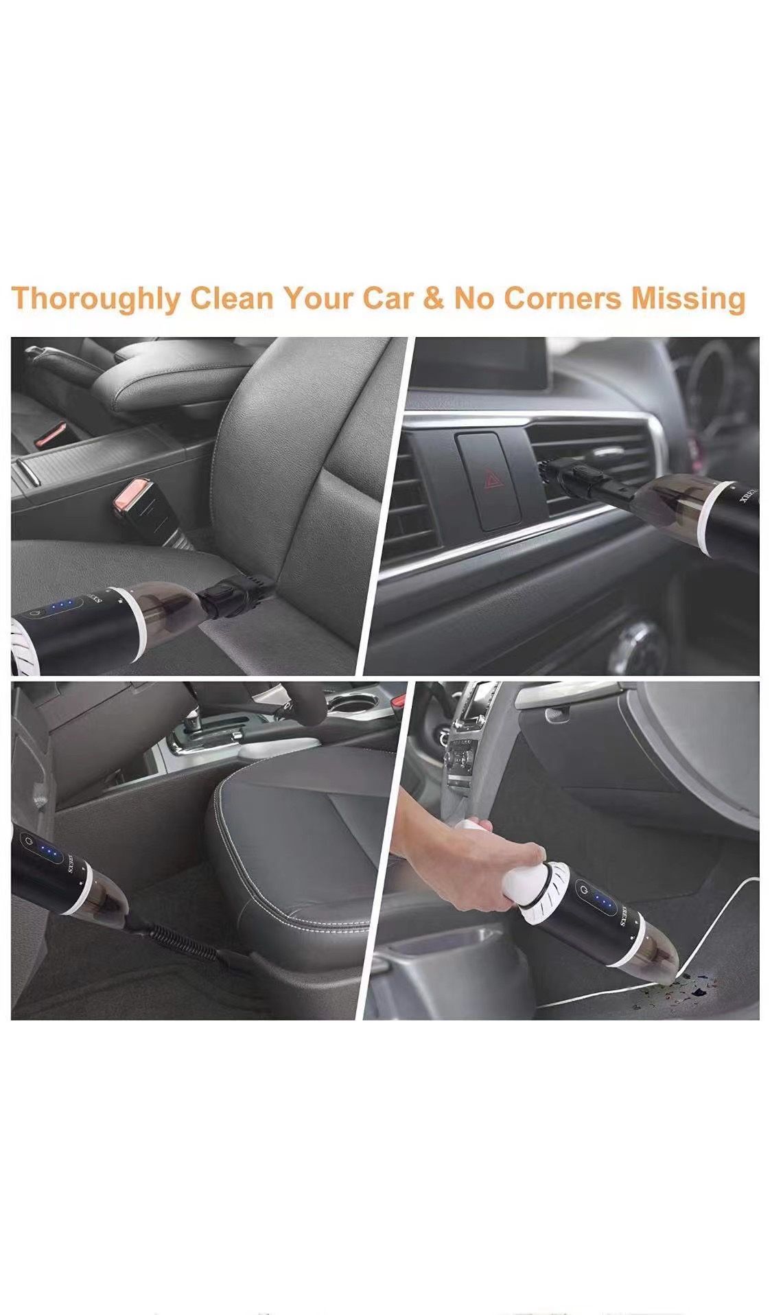 Handheld Vacuum Cordless, Portable Hand Held Car Vacuum Cleaner with High Power, Rechargeable Mini Vacuum for Home Office Pet Hair Cleaning, 8000Pa St