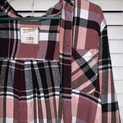 Pink Long Sleeve Flannel  Thumbnail