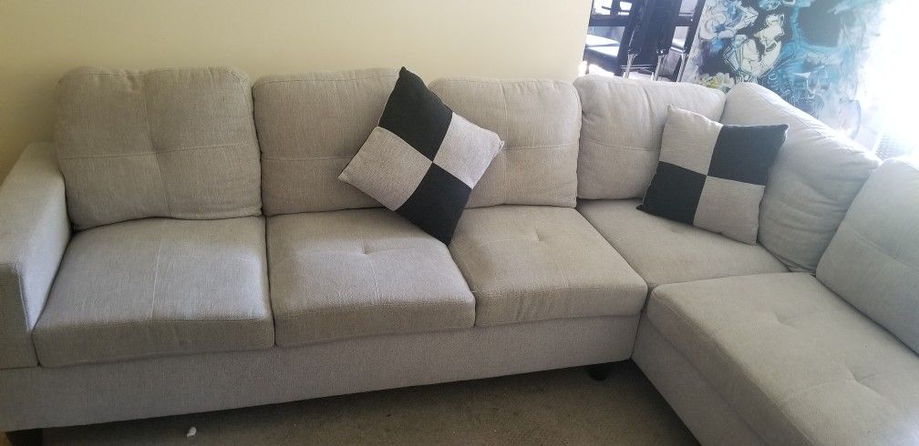 L Shaped Grey Couch
