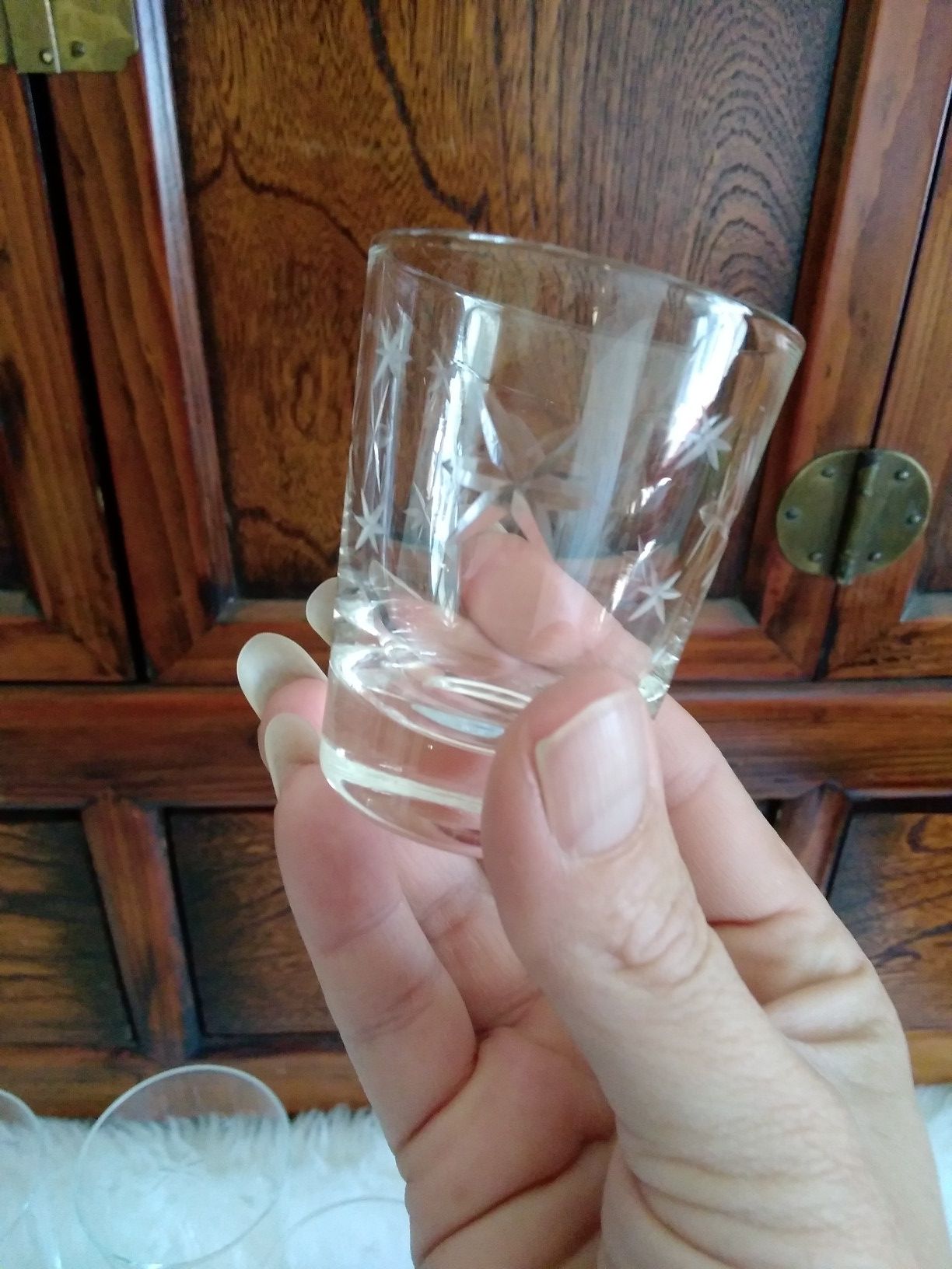 Vintage CRYSTAL Glassware Starburst Pattern