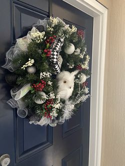 Owl wreath for front door Thumbnail