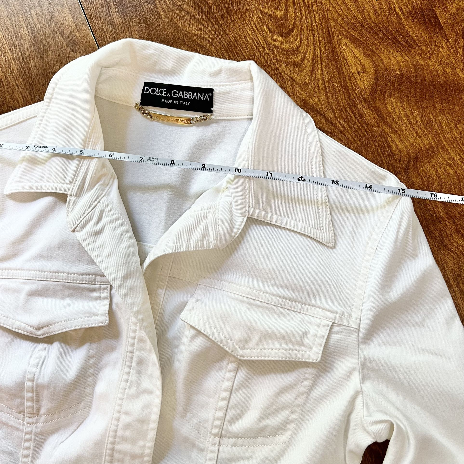 Dolce and Gabbana White denim Open Long sleeve Jacket size XS/S