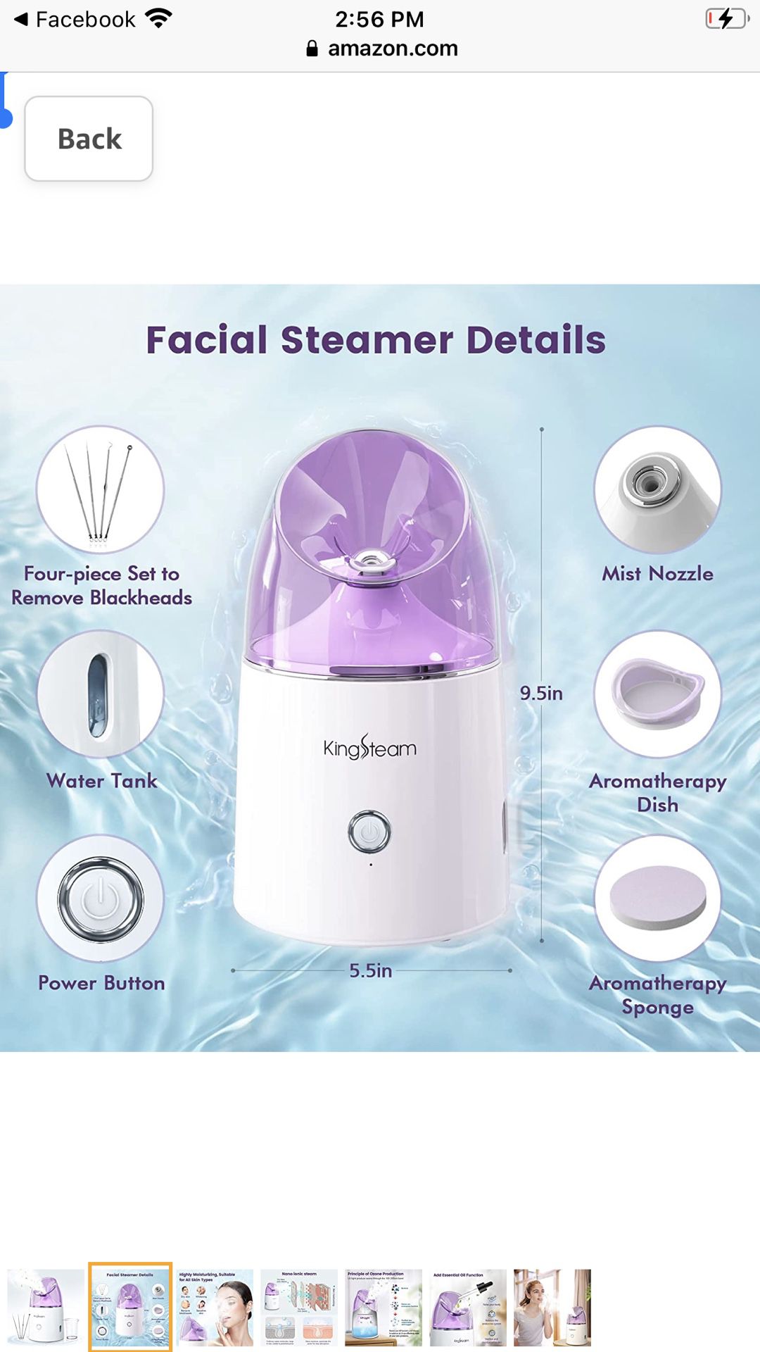  Nano Ionic Facial Steamer，Face Steamer for Home Facial Deep Cleaning, Facial Mister with Moisturizing & Blackhead Removal Kits for Estheticians, Home