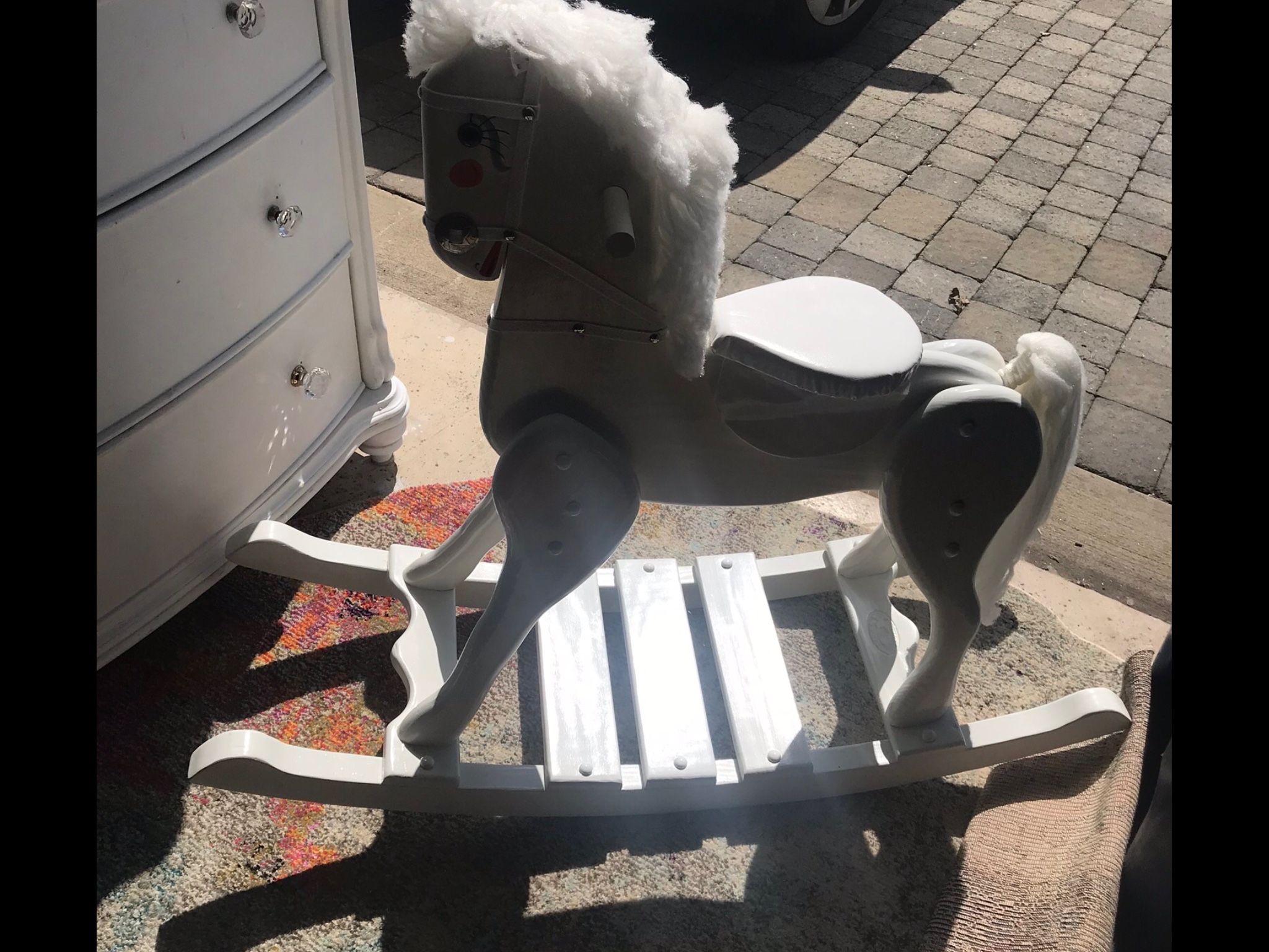Great Kid Gifts Rocking Horse High End Stuffed Animas Bear Sells For 150 On Line Priced Sep