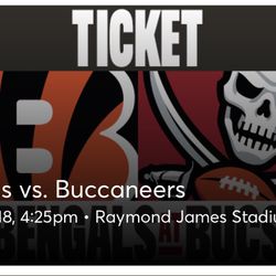 Buccaneers Vs Bengals 2 Bucs Tickets 12/18/22 two In  Sec 306 Thumbnail