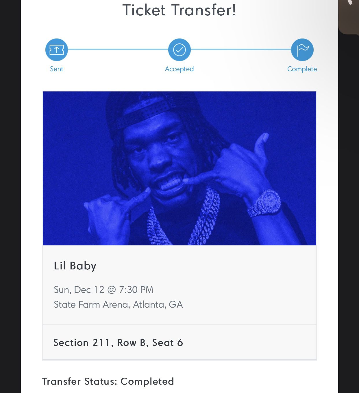Lil Baby Concer Ticket