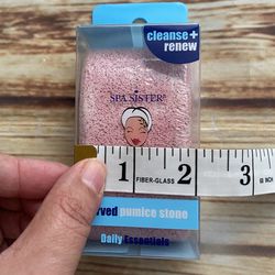 Spa Sister Curved Pumice Stone on a Rope, Pink Thumbnail