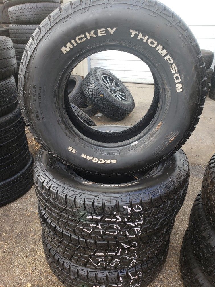 4 Like New Mickey Thompson Tires 235/75/15 $350 Install And Balance Included