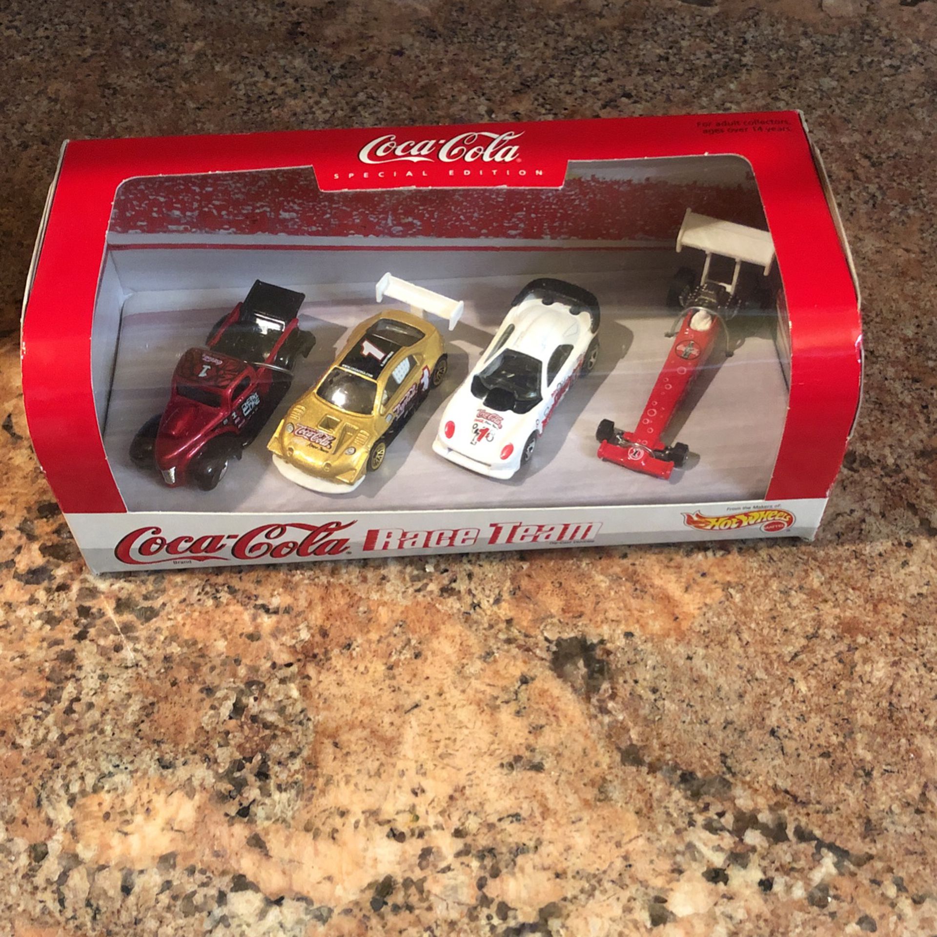 Coca Cola Race Car Team Set 4 Toy Cars