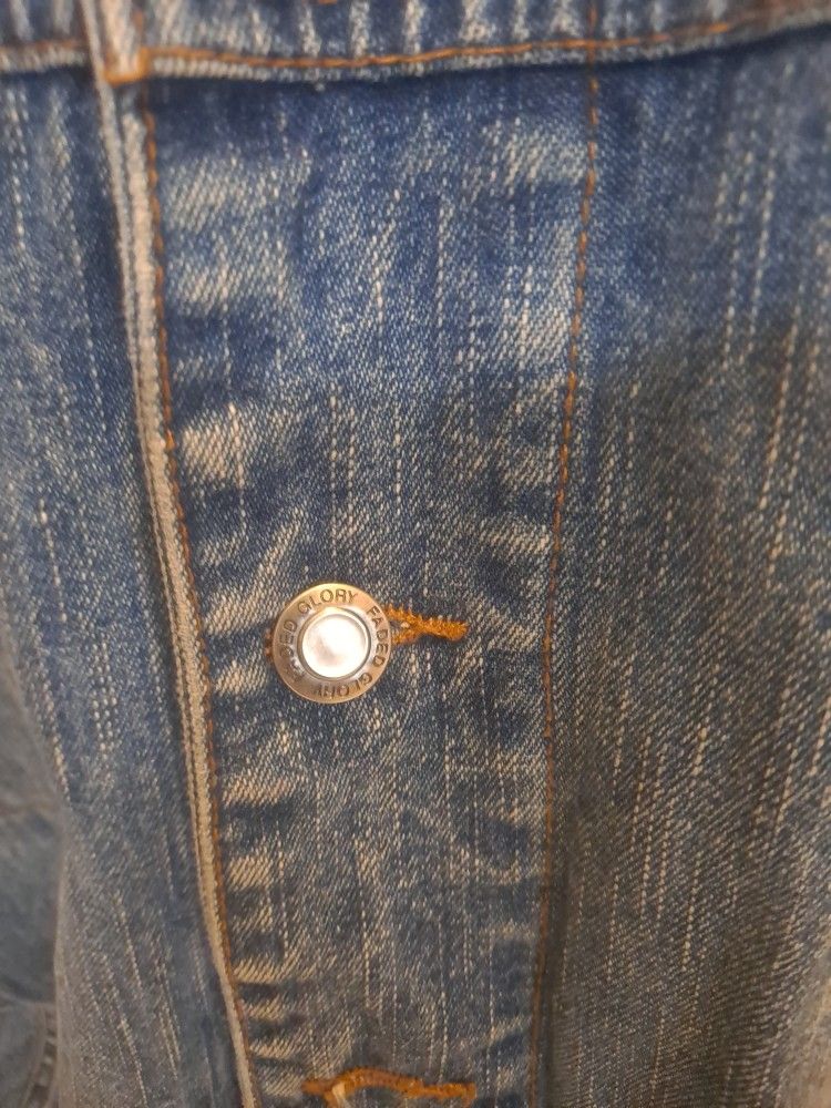 Faded Glory Denim Jean Jacket Faded