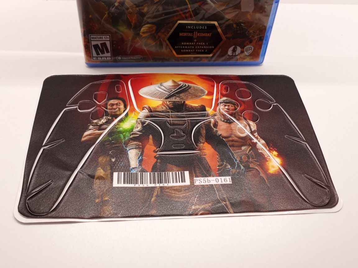 Mortal Kombat 11 Ultimate For PS5 with Mortal Kombat PlayStation 5 Controller Skin Cover - Brand New Sealed 