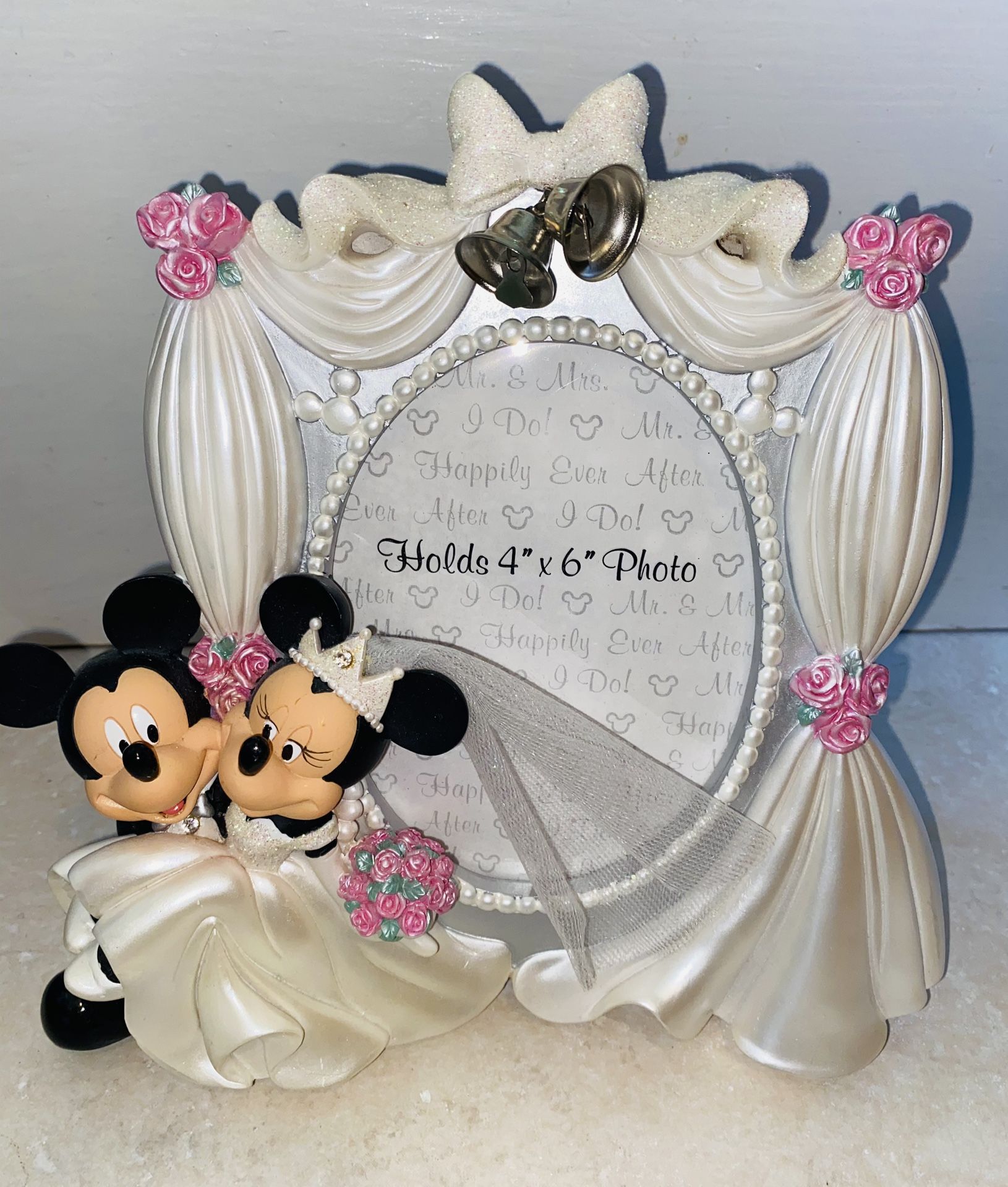 Disney Parks Exclusive Mickey Minnie Wedding Frame 3D 4" x 6