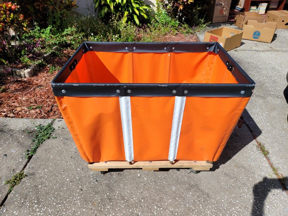 Royal Basket Trucks - Orange Rolling Cart. $80