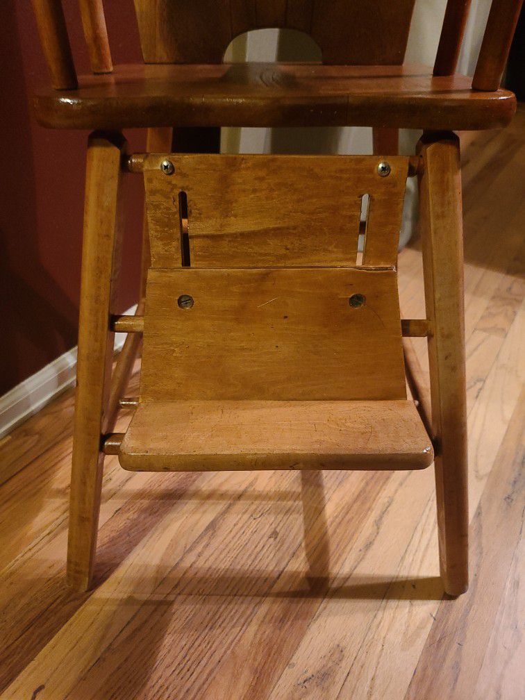 Antique Wood High Chair 