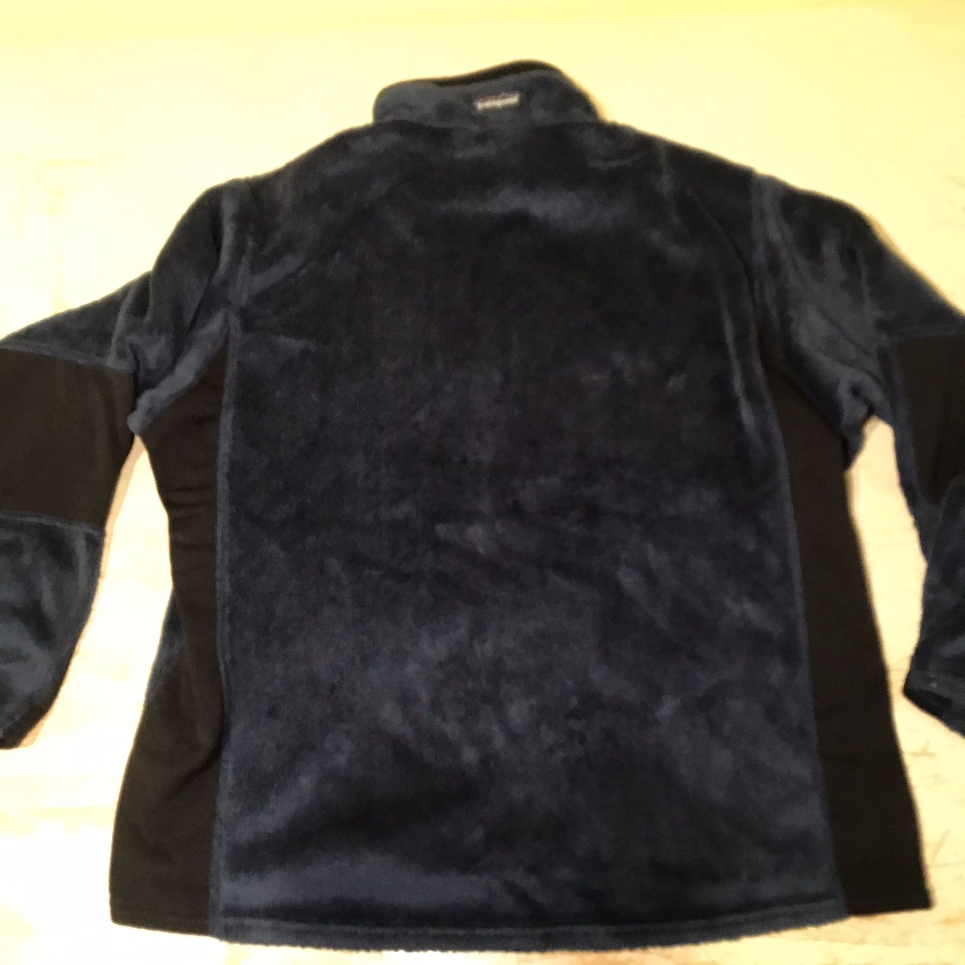 Patagonia Furry Fleece 1/4 Zipped Blue Jacket Sz Large