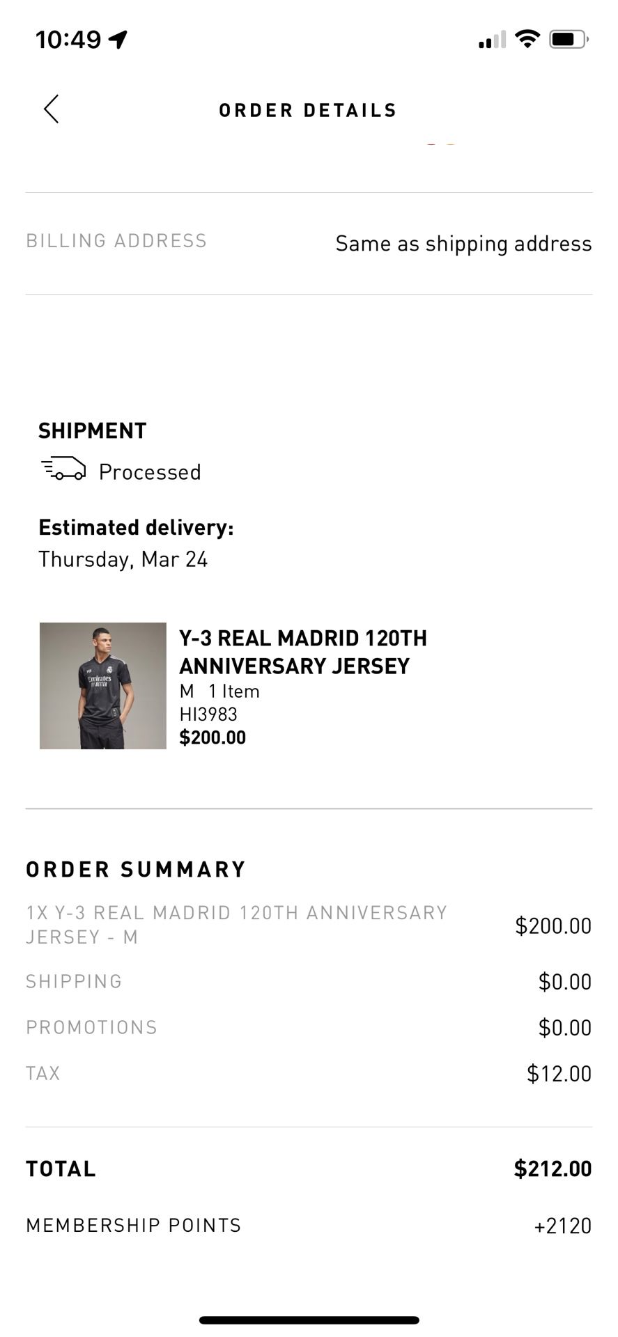 Real Madrid Y-3 Limited edition black Jersey 