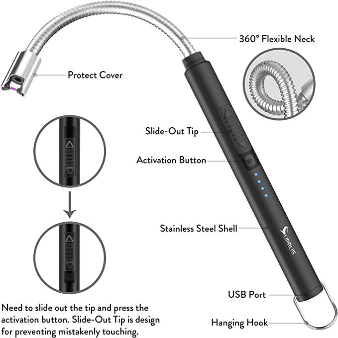 Candle Lighter Rechargeable Electric Arc Lighter