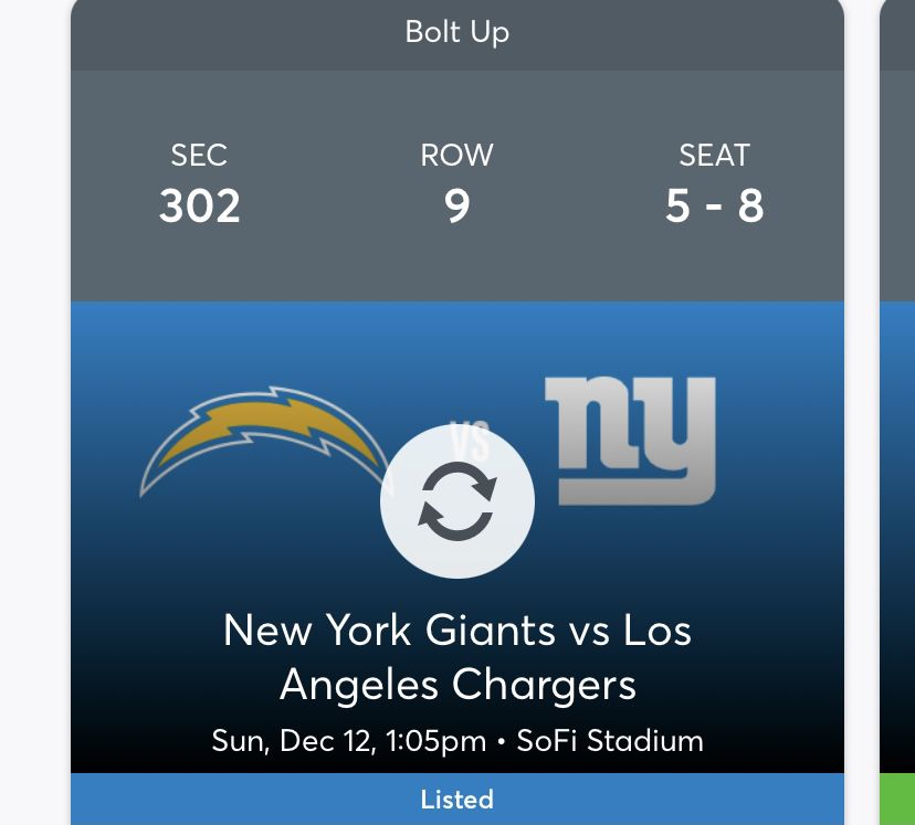 Giants @ Chargers ! dec.12