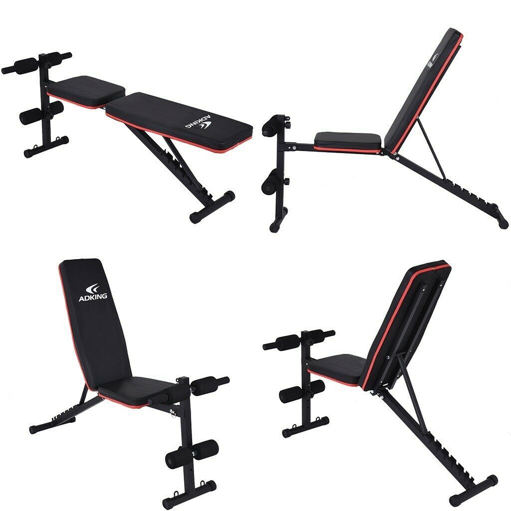 🔥 BRAND NEW Adjustable Sit Up Incline Abs Bench Flat Fly Weight Press Fitness Rope