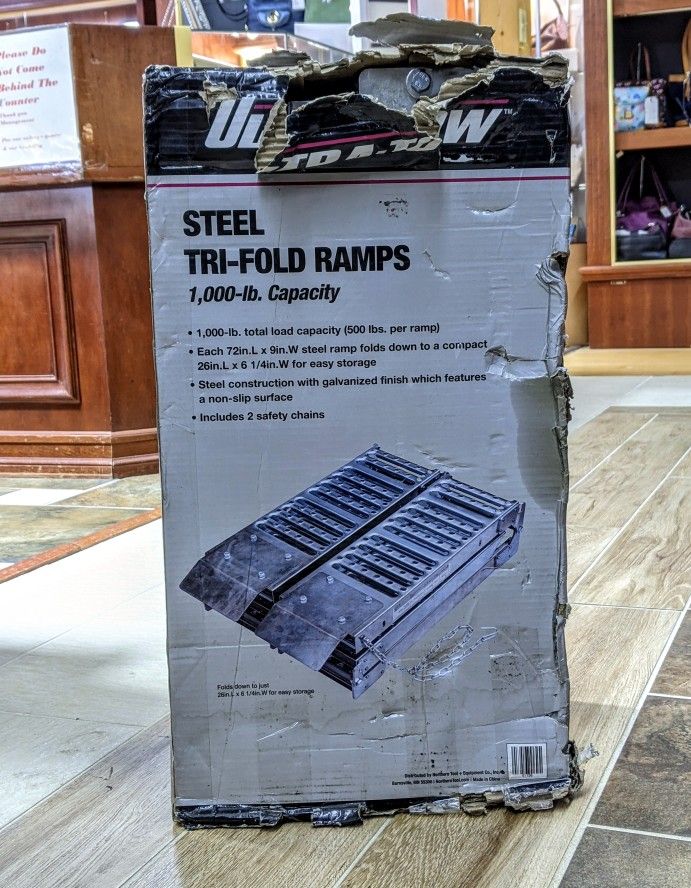 New Ultra-Tow Steel Trifold Ramps 1,000 lb capacity On sale