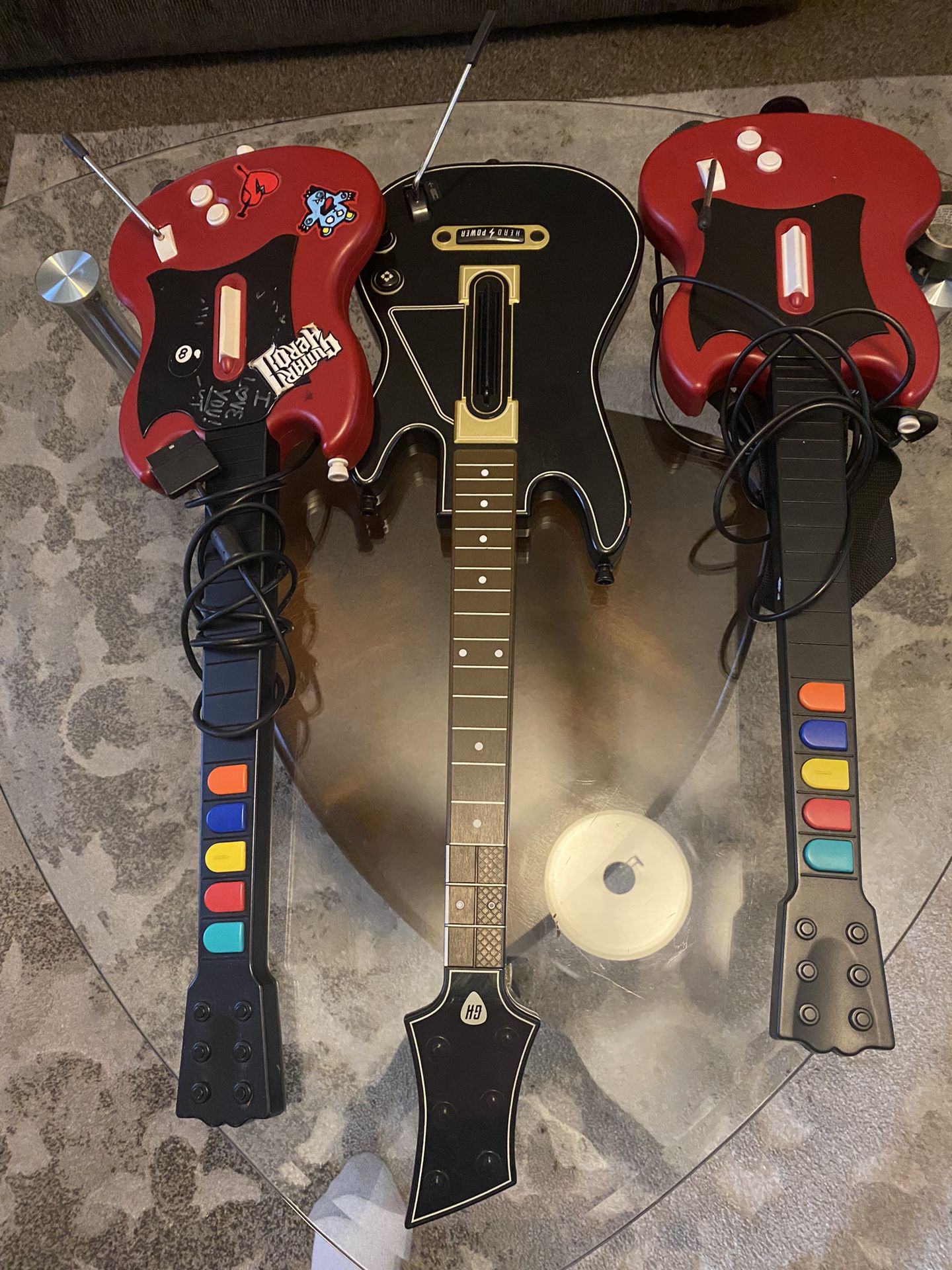 Rock Band Guitars Lot Of 6