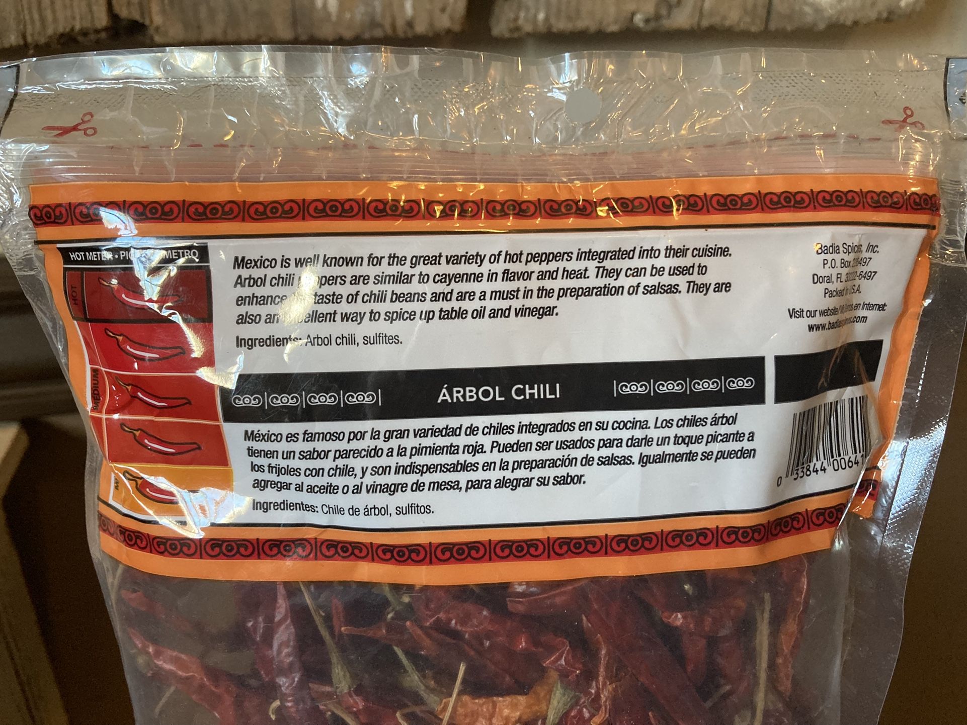 Arbol Chili 3oz Bags